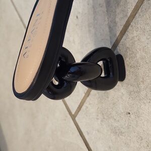 Alfani black sandals with VERY COOL HEEL DESIGN!